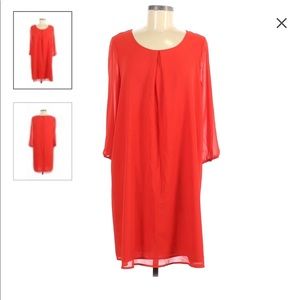 Pleione Casual Cocktail Red Shift Dress